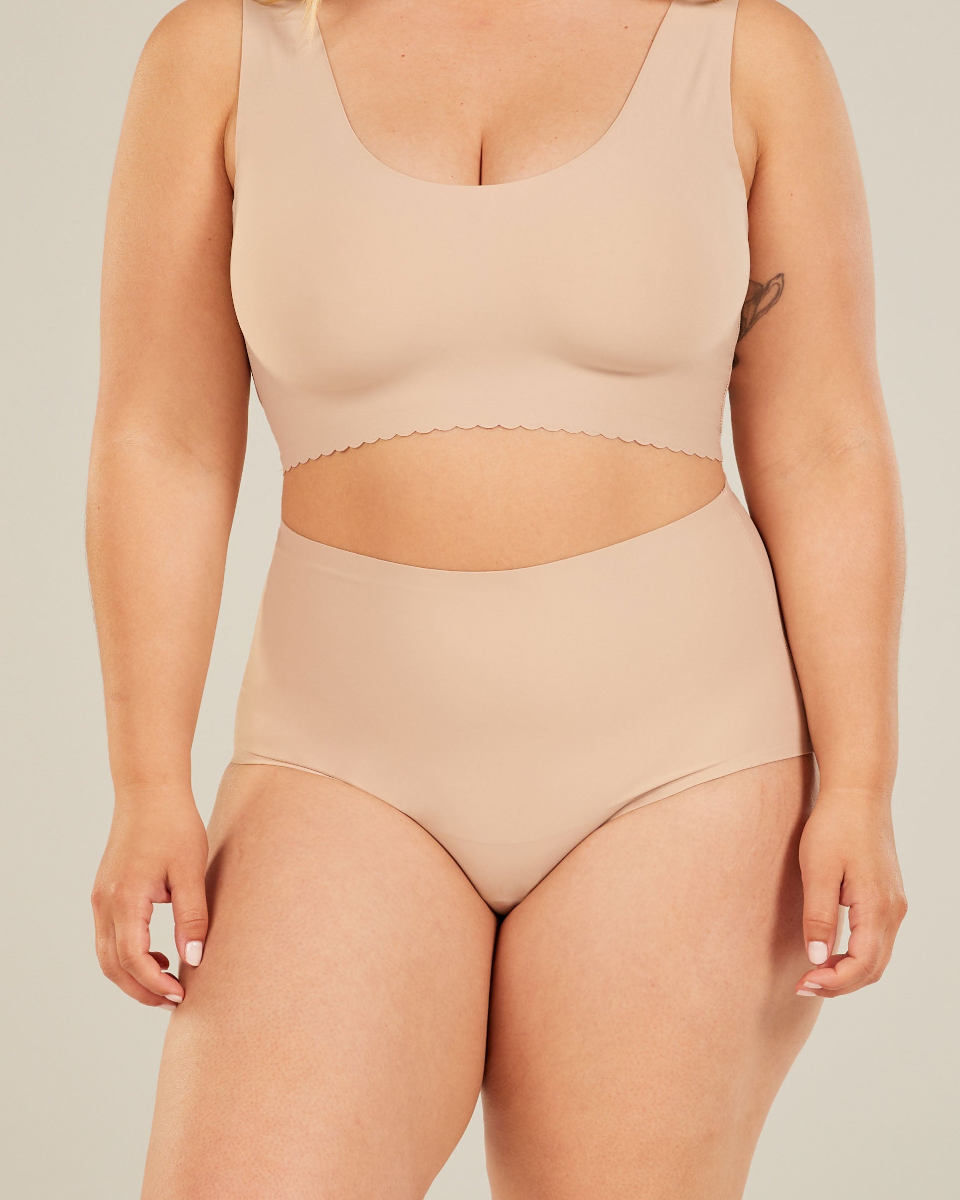 Soma Proof Leak-Resistant High Waisted Smoothing Brief, Tan, size