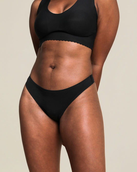 Womens' Plus Size Menstrual Period Underwear Panties Physiological Leakproof  3-Pack - Black