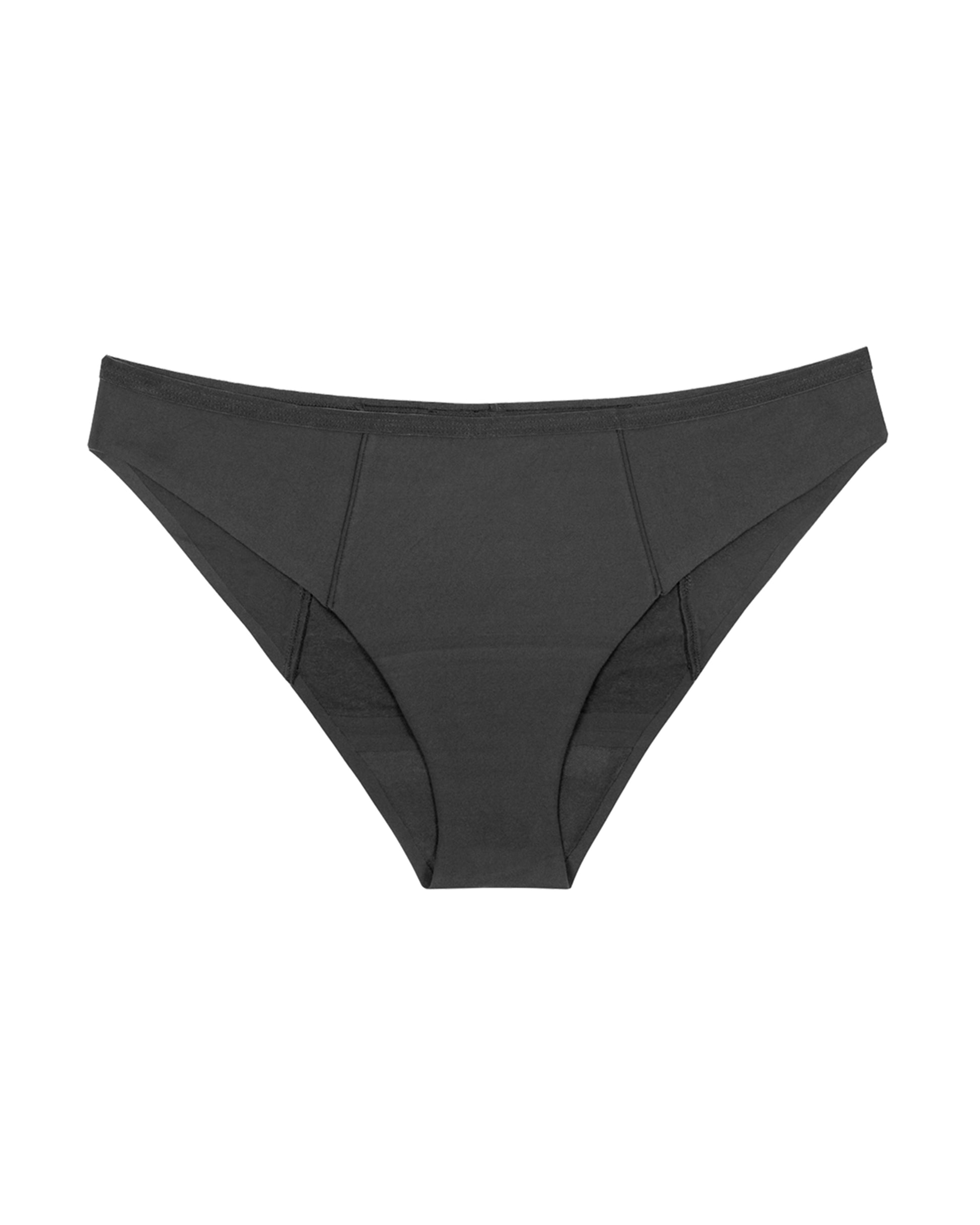 LEAKPROOF2.0 Sport Bikini Period Underwear for Women | Period Panties Holds  4 Tampons | Mild Incontinence Leak Proof Underwear (L/XL, Black)