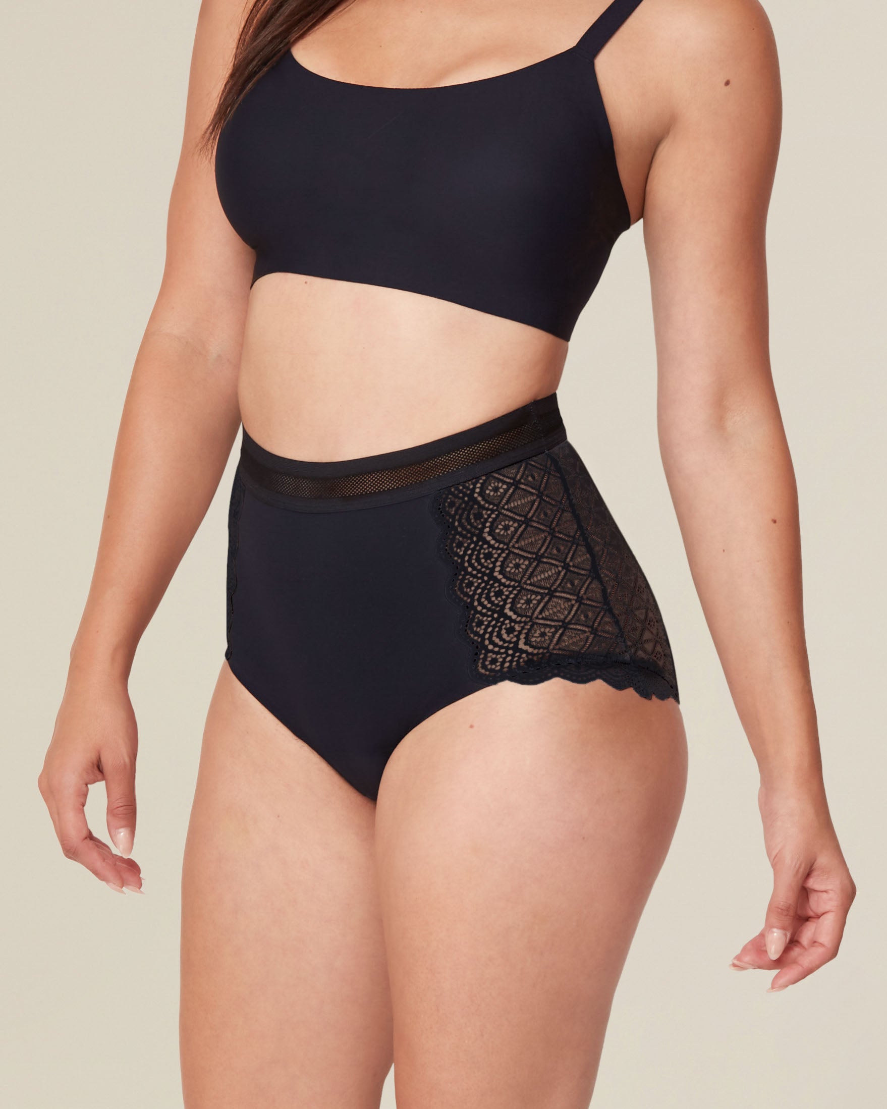 High waisted lace store underwear